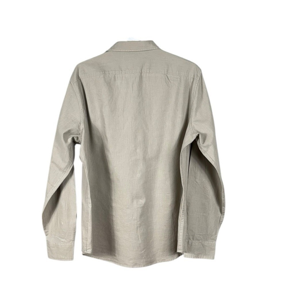 Michael Kors Mens Linen Cotton Safari Button Up Shirt Large Classic Staple - Picture 4 of 8